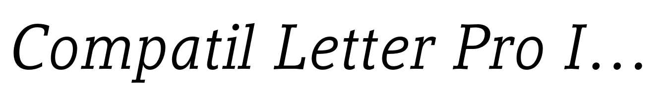 Compatil Letter Pro Italic